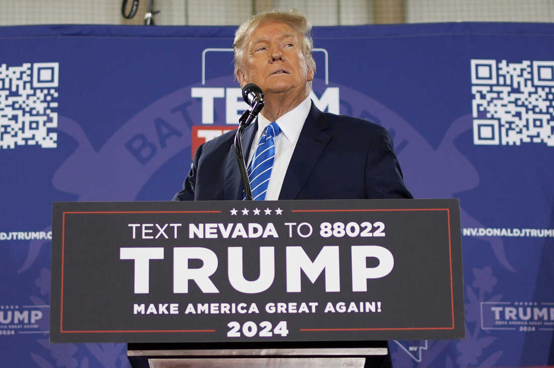 Overwhelming support and cheer for Trump from Nevada (Credits: NPR)