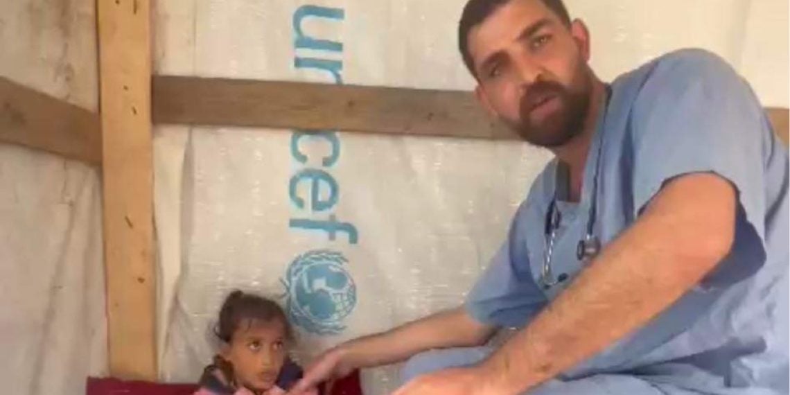 Pediatrician Rajaa Okasha continues to help Gazans amidst the genocide (Credits: Gofundme)