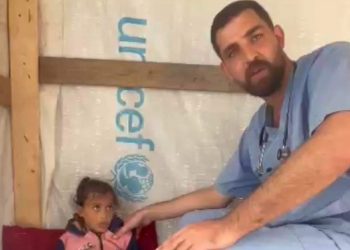 Pediatrician Rajaa Okasha continues to help Gazans amidst the genocide (Credits: Gofundme)