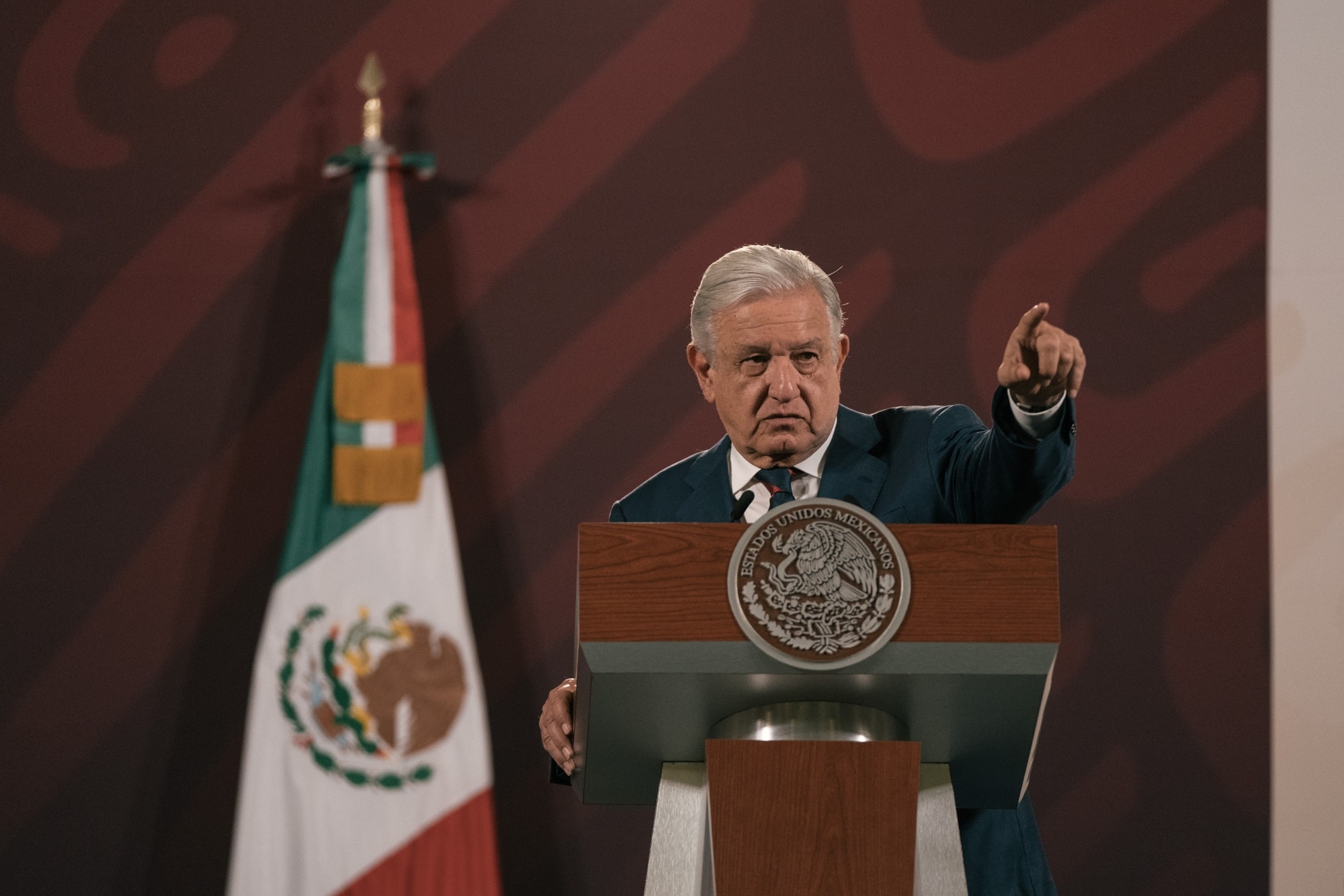 President Andres Manuel Lopez Obrador reveals new constituitional reforms in response to the opposition (Credits: Bloomberg)