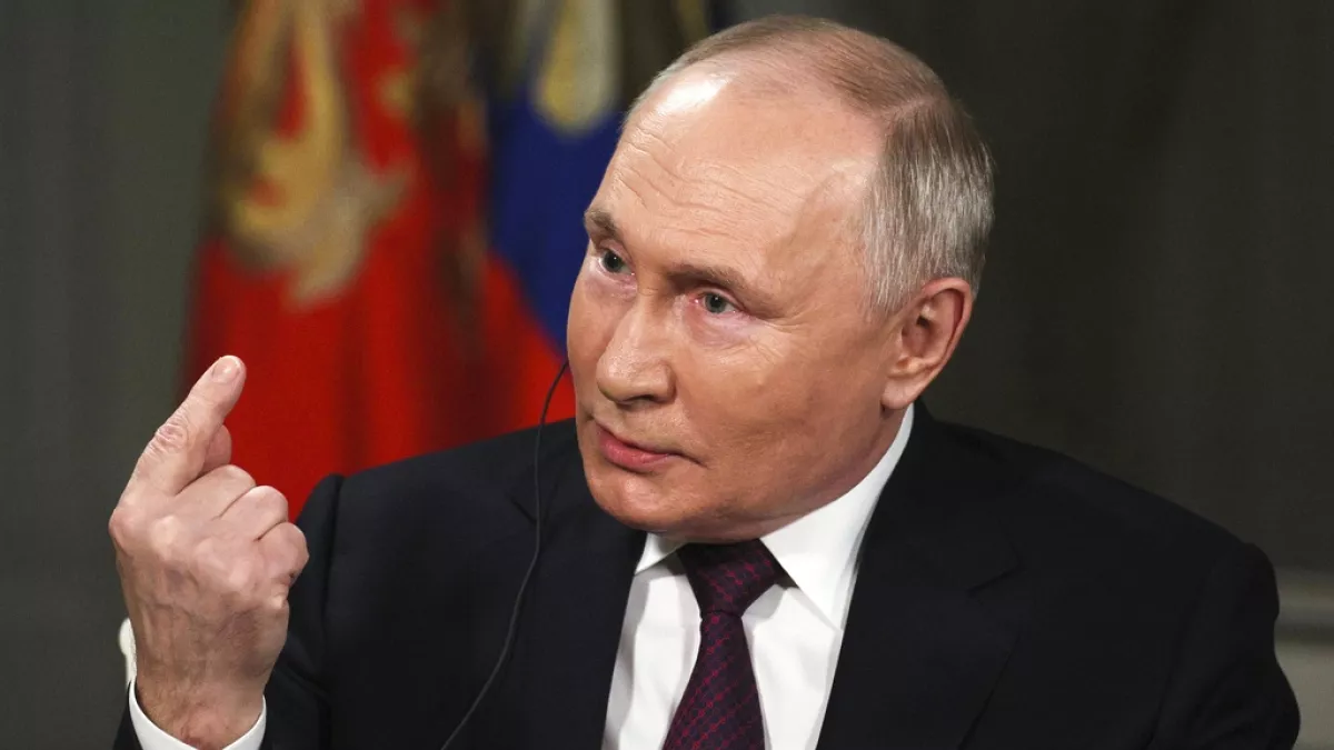 Russian President Vladimir Putin addresses his stance on Ukraine (Credits: Euronews)