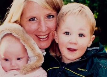 Joanna Simpson with her two kids (Credit: ITV)
