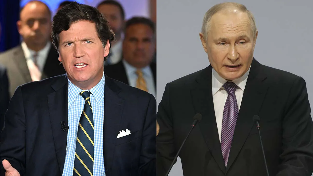 The interview had Carlson being called out for being 'too soft' on Putin (Credits: The Hollywood Reporter)