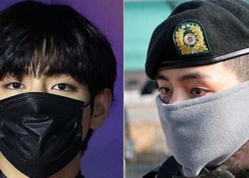 V has gained some weight following his military enlistment (Credit: allkpop)