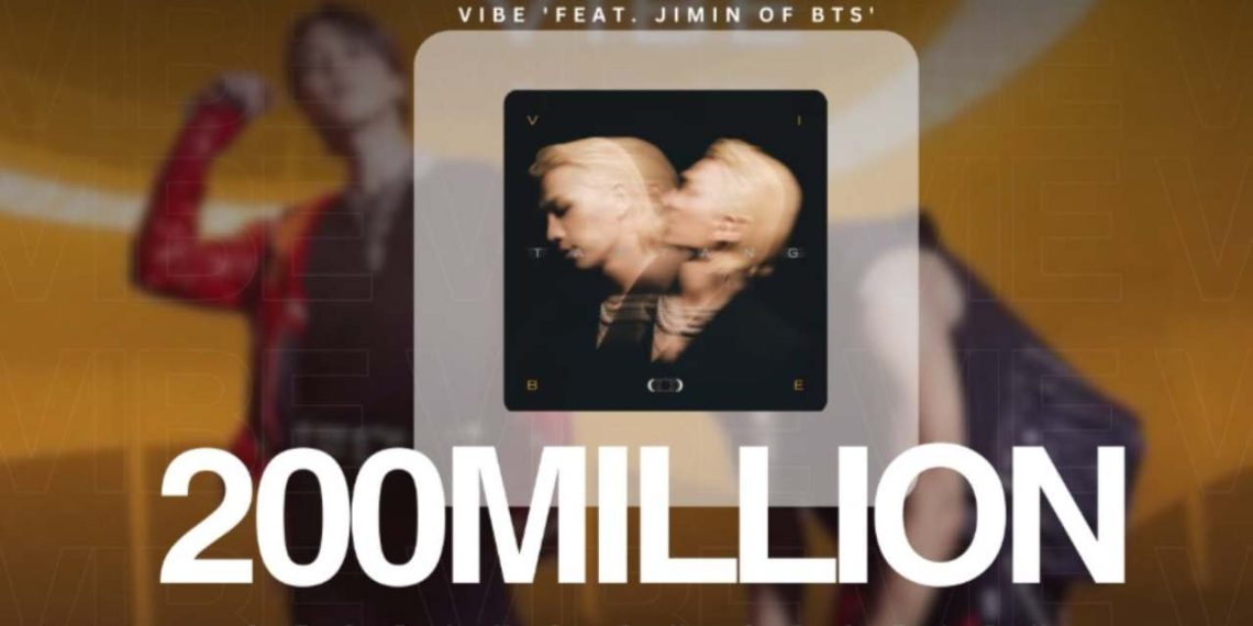 Taeyang and Jimin's VIBE crossed 200 million streams on Spotify (Credit: X)