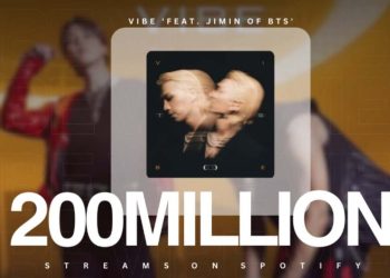 Taeyang and Jimin's VIBE crossed 200 million streams on Spotify (Credit: X)