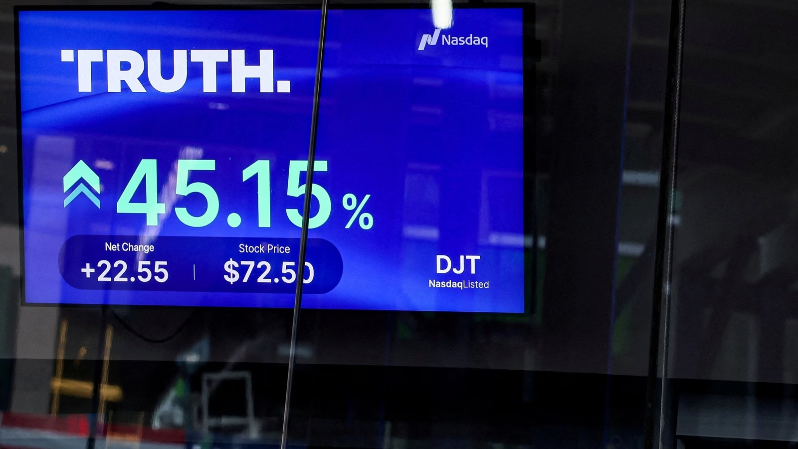 Complaints arise as DJT ticker briefly inflates stock holdings' value (Credits: Reuters)