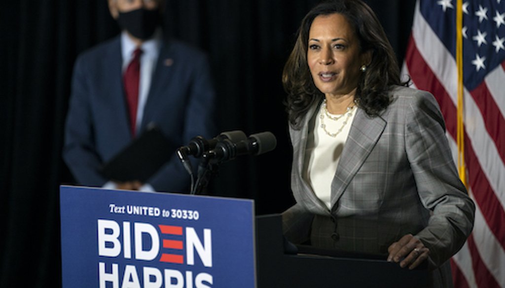 Critics question Harris's rhetoric (Credits: AP Photo)