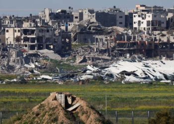 A picture highlighting the damaged buildings in the Gaza Strip (Credit: Reuters)