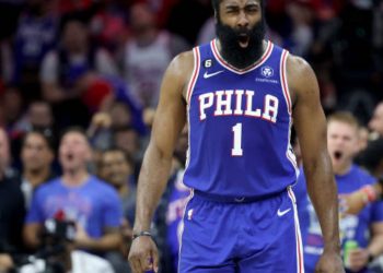 James Harden's Playful Gesture During The Match(Credits: Getty Images)