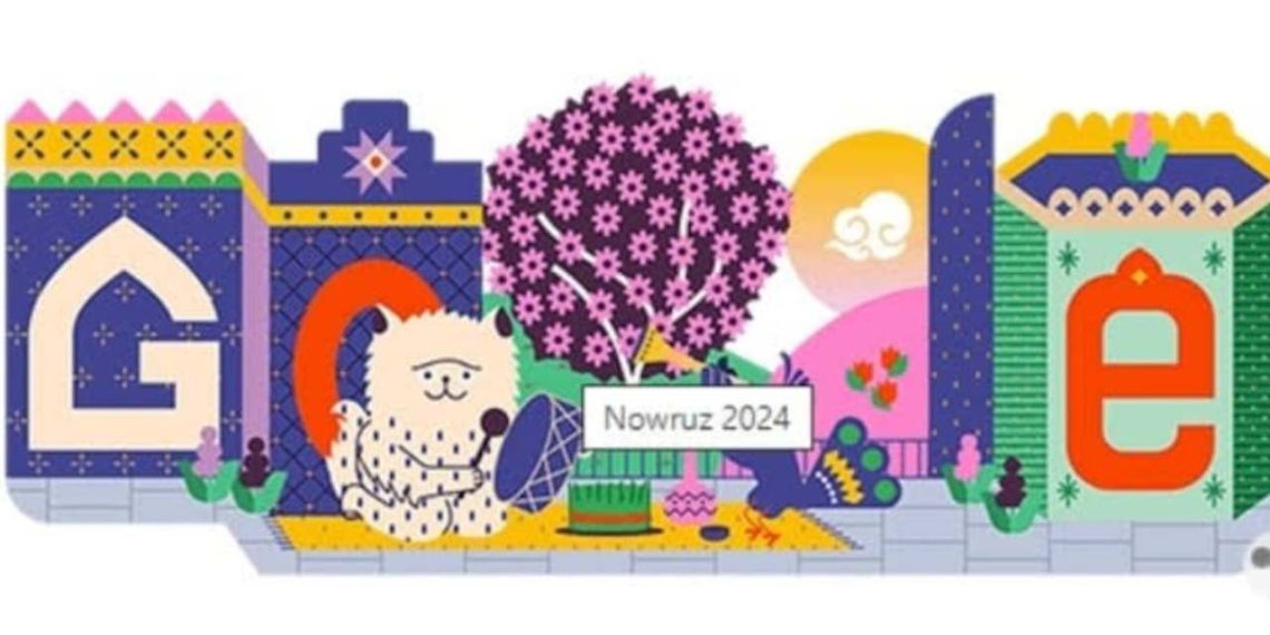 Google Doodle celebrating Persian New Year aka Nowruz (Credit: Pinterest)