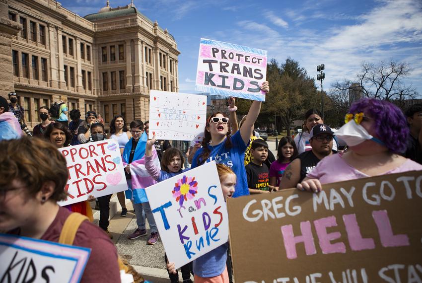 PFLAG defends rights amidst political opposition (Credits: The Texas Tribune)