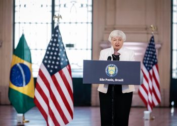 U.S. Treasury Secretary Janet Yellen affirms pursuit of accessing frozen Russian assets (Credits: Bloomberg)