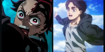 Tanjiro and Eren (Credits: Ufotable and Mappa)