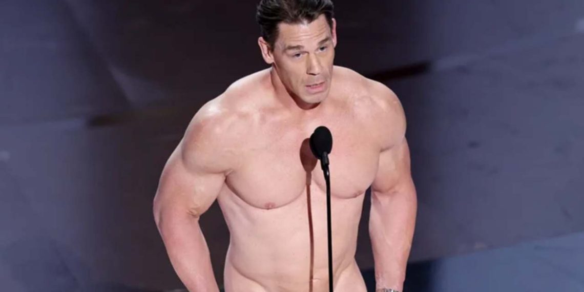 John Cena's almost naked look at the event surprised the audience (Credit: Variety)
