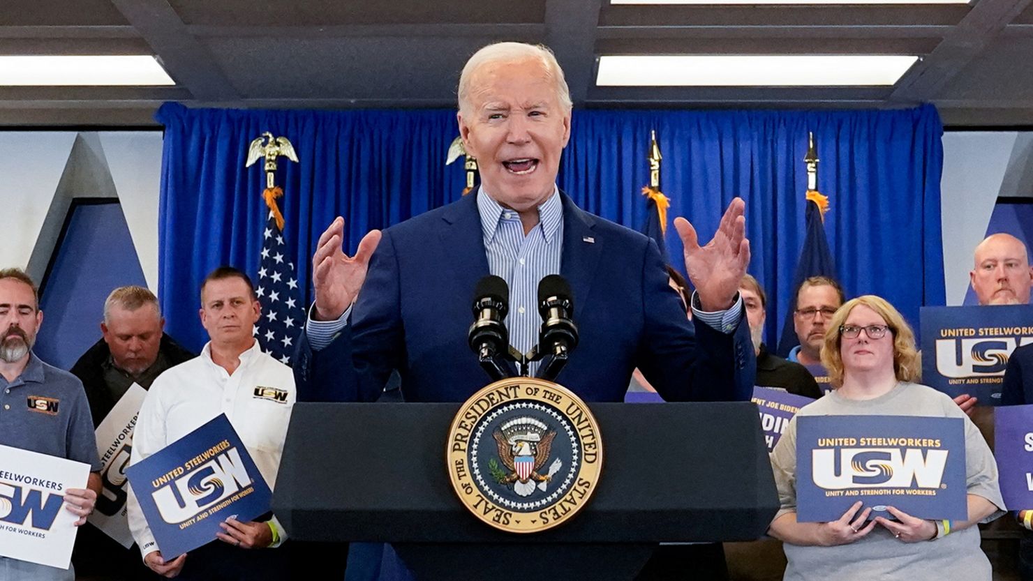 Biden proposes tariff hike on Chinese metal imports to aid steelworkers (Credits: CNN)
