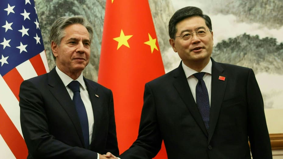 Blinken's talks with Chinese officials highlight concerns over military support (Credits: CNBC)