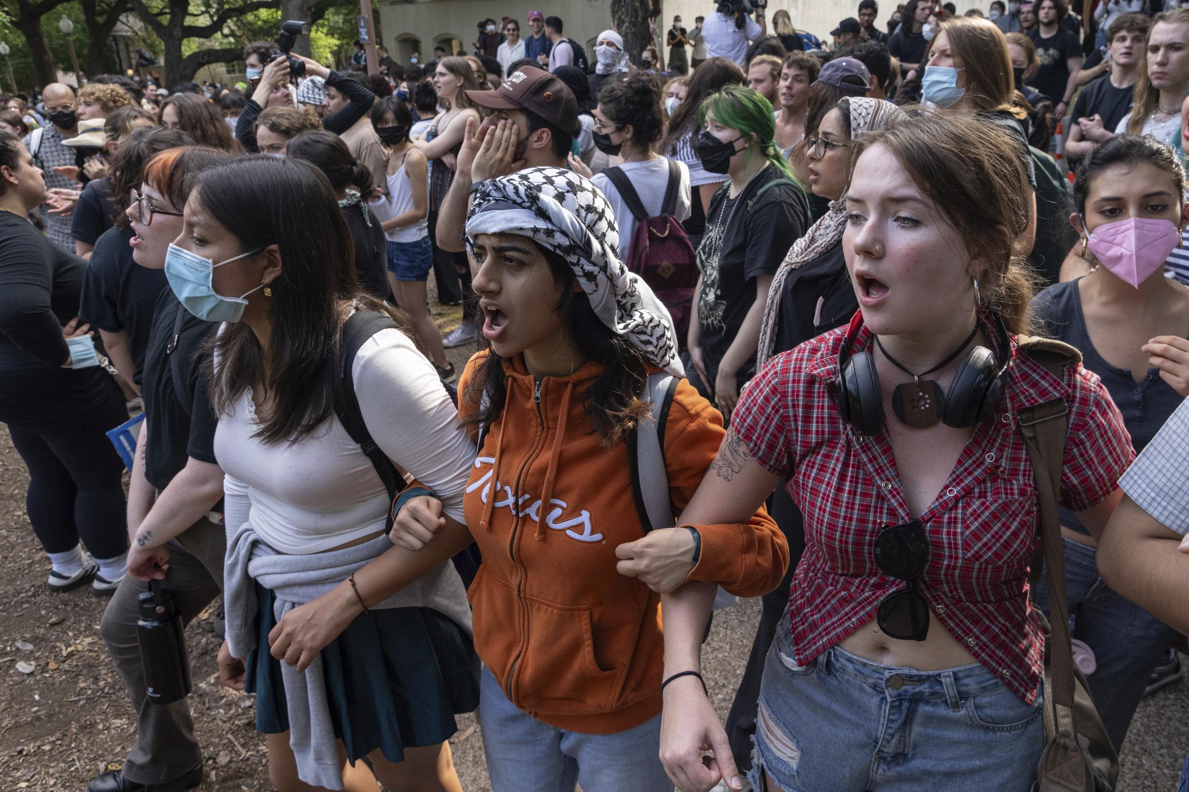 Campus demonstrations against Israel's actions in Gaza intensify (Credits: Washington Times)