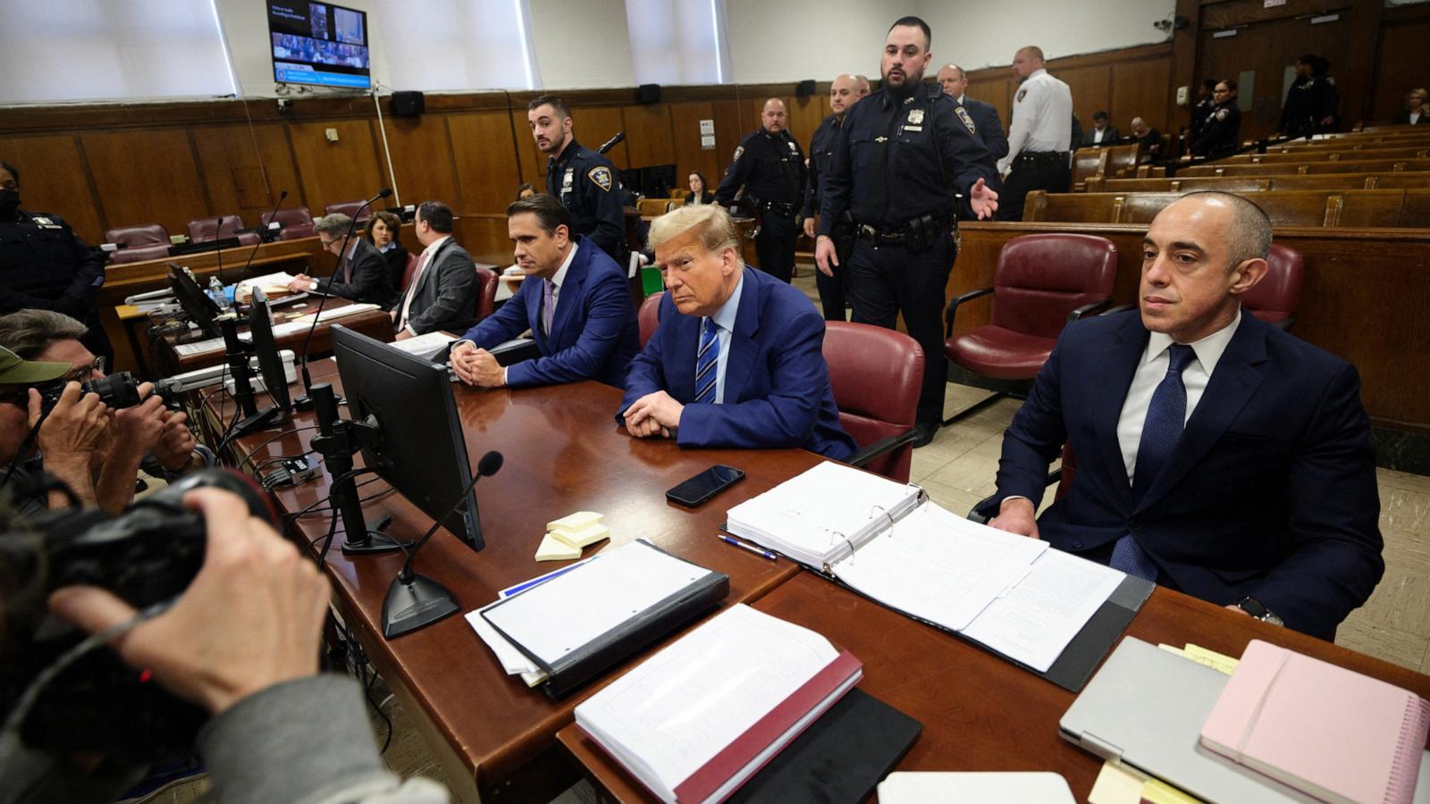 Concerns arise over Trump's audible muttering during jury selection process (Credits: ABC News)