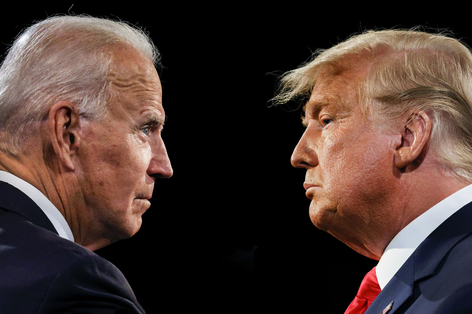 Despite age debate, Biden maintains lead over Trump in survey (Credits: LA Times)