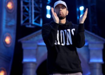 Eminem and Lions Legends Kick Off the NFL Draft in Detroit (Credits: Getty Images)