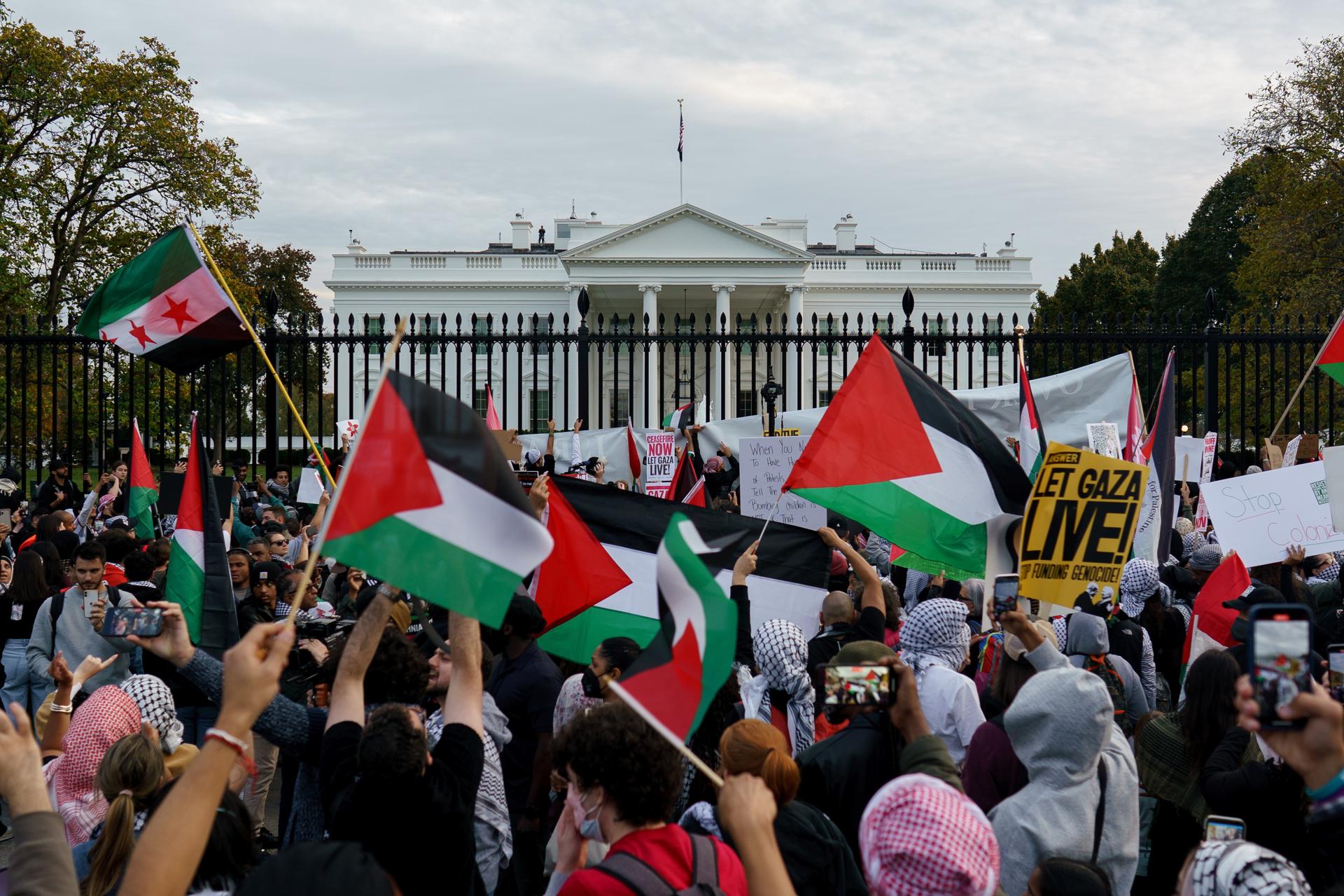Protests near White House reflect growing discontent (Credits: EFE-EPA)