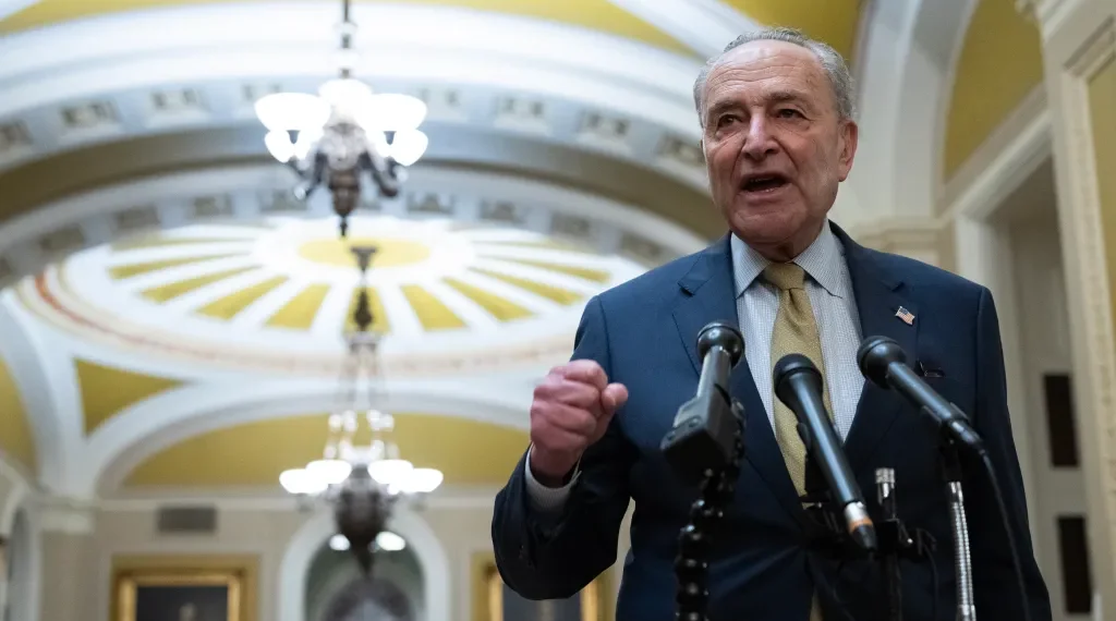 Schumer emphasizes bipartisan cooperation on TikTok legislation (Credits: Getty Images)