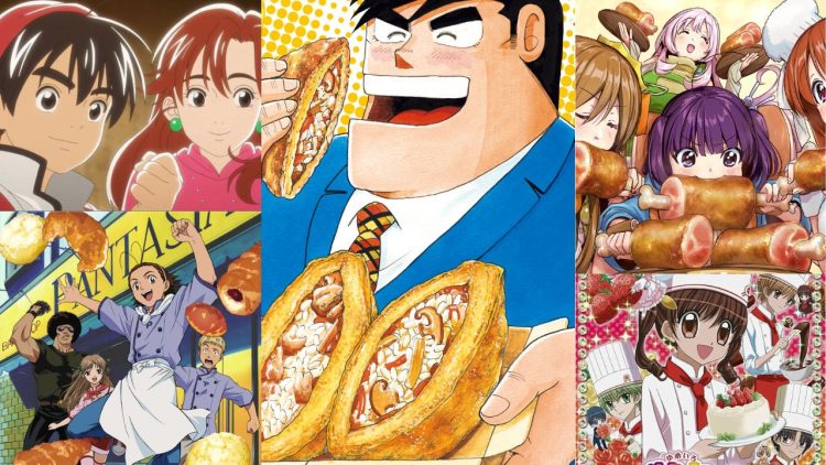 Chuuka Ichiban!, Freshly Baked!! Ja-Pan!, Cooking Papa, Gourmet Girl Graffiti and Yumeiro Patissiere (Credit:  Nippon Animation, Sunrise, Eiken, Shaft and Studio Hibari)