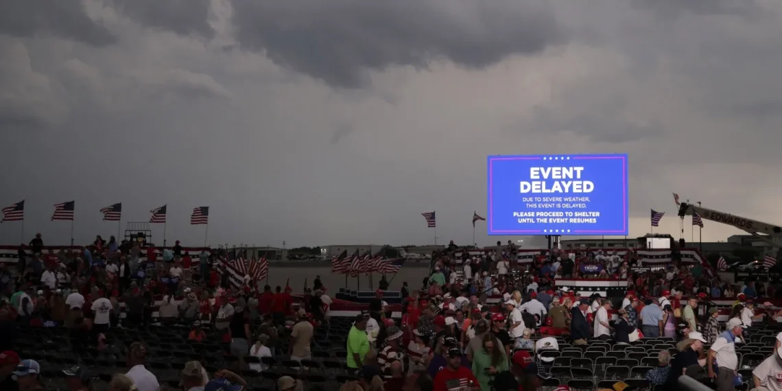 Trump's rally cancellation underscores safety concerns (Credits: Faharas)