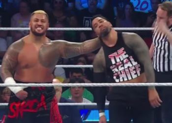 Jey Uso vs Solo Sikoa (Credit: NHL)