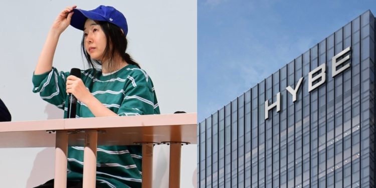 Min Hee-jin, CEO of ADOR, holds a press conference addressing allegations against her amid the ADOR-HYBE conflict.