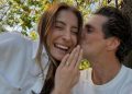 Newly engaged couple:   Andy Lee and Rebecca Harding (Credit: YouTube)