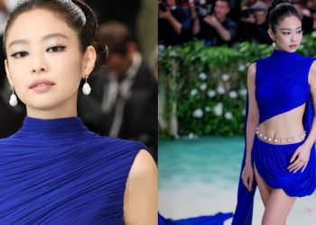 BLACKPINK's Jennie dazzles at the 2024 MET Gala in a bold Alaïa dress, but faces criticism over her footwear (Credits: Otakukart)