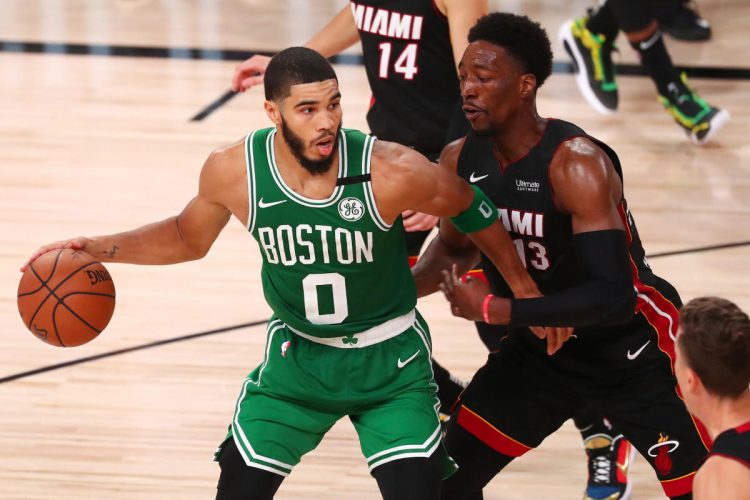 Bam Adebayo and Jayson Tatum
