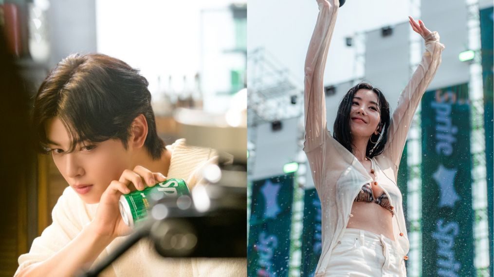 Coca-Cola's Sprite commercials feature Cha Eun Woo and Kwon Eunbi
