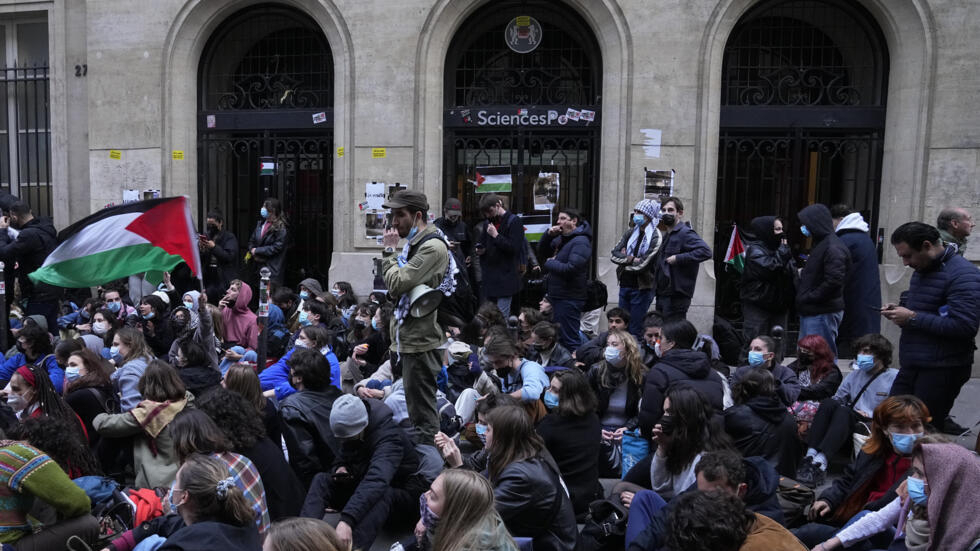 French protests at Sciences Po highlight muted academic support for dissent (Credits: RFI)