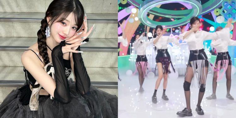 During IVE's performance of "HEYA" on "Music Bank," member Jang Wonyoung was unable to contain her laughter.