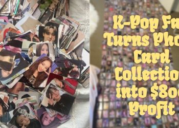 A K-pop fan reveals earnings of over 1 million KRW ($800) from selling photo cards on Pocamarket (Credits: Otakukart)