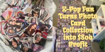 A K-pop fan reveals earnings of over 1 million KRW ($800) from selling photo cards on Pocamarket (Credits: Otakukart)