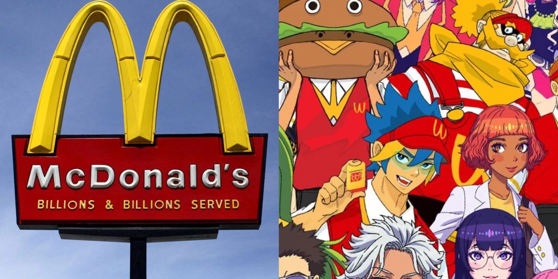 McDonald's themed Anime illustrations