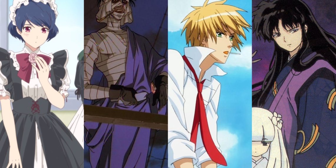 (From Left to Right) Rui Tachibana, Makoto Shishio, Usui Takumi, Naraku