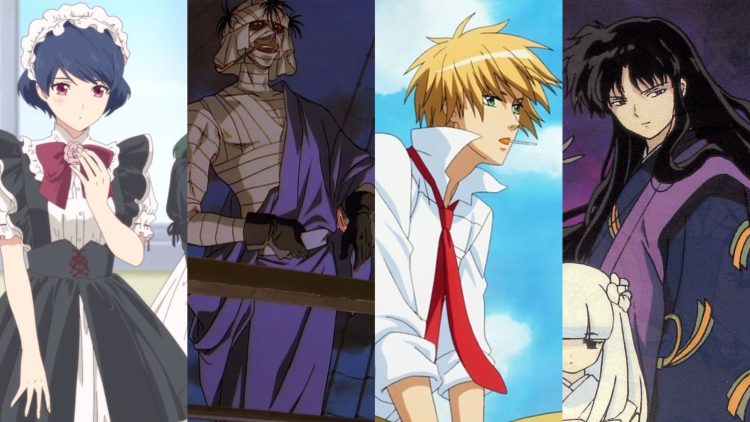 (From Left to Right) Rui Tachibana, Makoto Shishio, Usui Takumi, Naraku