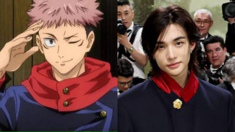 Yuji Itadori from Jujutsu Kaisen (Left), Hyunjin from Stray Kids (Right)