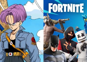 Trunks from "Dragon Ball Z" (Left), Fortnite's collaborations with various characters (Right)