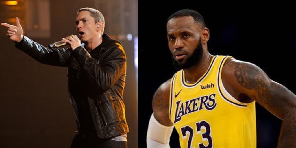 Eminem and LeBron James from NBA