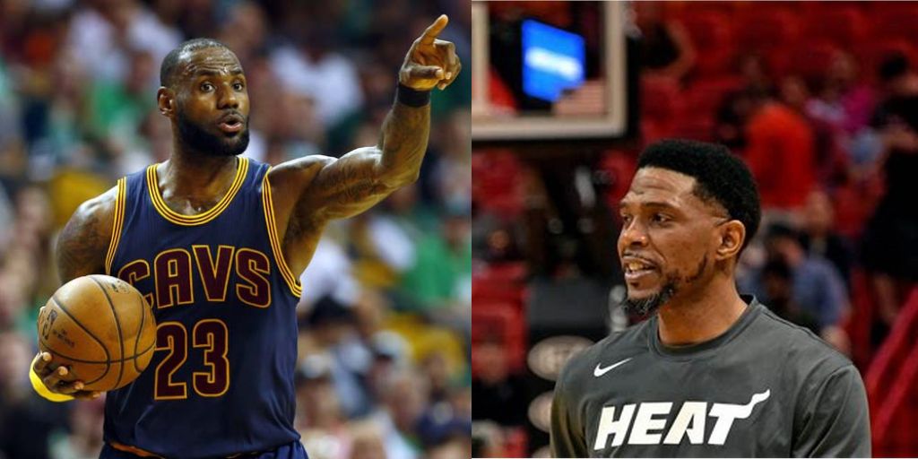 LeBron James and Udonis Haslem from NBA