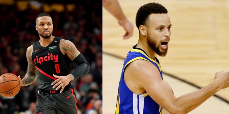 Damian Lillard and Stephen Curry from NBA