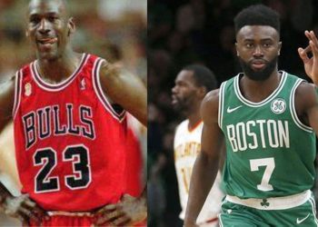 Michael Jordan and Jaylen Brown from NBA