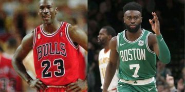 Michael Jordan and Jaylen Brown from NBA