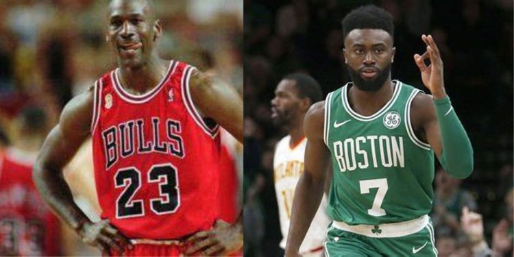 Michael Jordan and Jaylen Brown from NBA